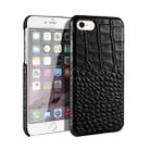 For iPhone SE 2022 / SE 2020 / 8 / 7 Head-layer Cowhide Leather Crocodile Texture Protective Case(Black) - 1