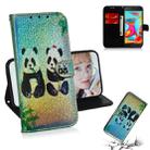 Colored Drawing Pattern Colorful Magnetic Buckle Horizontal Flip PU Leather Case with Holder & Card Slots & Wallet & Lanyard For Galaxy A2 Core(Two Pandas) - 1