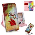 Colored Drawing Pattern Colorful Magnetic Buckle Horizontal Flip PU Leather Case with Holder & Card Slots & Wallet & Lanyard For Galaxy M20(Glasses Fox) - 1