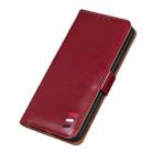 For LG K92 3-Color Pearl Texture Magnetic Buckle Horizontal Flip PU Leather Case with Card Slots & Wallet & Holder(Wine Red) - 3