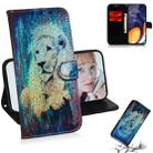 Colored Drawing Pattern Colorful Magnetic Buckle Horizontal Flip PU Leather Case with Holder & Card Slots & Wallet & Lanyard For Galaxy M40/A60(White Lion) - 1