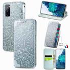 Blooming Mandala Embossed Pattern Magnetic Horizontal Flip Leather Case with Holder & Card Slots & Wallet For Samsung Galaxy S20 FE(Grey) - 1