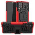 For Samsung Galaxy A42 5G Tire Texture Shockproof TPU+PC Protective Case with Holder(Red) - 1