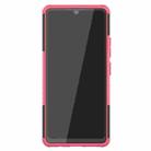 For Samsung Galaxy A42 5G Tire Texture Shockproof TPU+PC Protective Case with Holder(Pink) - 3
