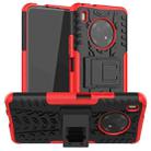 For Huawei Enjoy 20 Plus 5G / Y9a Tire Texture Shockproof TPU+PC Protective Case with Holder(Red) - 1