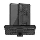 For Huawei Mate 40 lite / Maimang 9 Tire Texture Shockproof TPU+PC Protective Case with Holder(Black) - 1