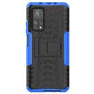 For Xiaomi Mi 10T / 10T Pro 5G Tire Texture Shockproof TPU+PC Protective Case with Holder(Blue) - 2