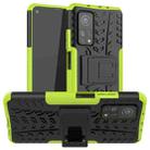For Xiaomi Mi 10T / 10T Pro 5G Tire Texture Shockproof TPU+PC Protective Case with Holder(Green) - 1