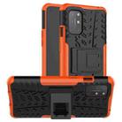 For OnePlus 8T Tire Texture Shockproof TPU+PC Protective Case with Holder(Orange) - 1