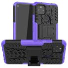 For Google Pixel 4a 5G / Pixel 5 XL Tire Texture Shockproof TPU+PC Protective Case with Holder(Purple) - 1
