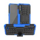 For LG K22 Tire Texture Shockproof TPU+PC Protective Case with Holder(Blue) - 1