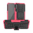 For LG K22 Tire Texture Shockproof TPU+PC Protective Case with Holder(Pink) - 1