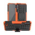 For LG K22 Tire Texture Shockproof TPU+PC Protective Case with Holder(Orange) - 1