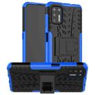 For Motorola Moto G9 Plus Tire Texture Shockproof TPU+PC Protective Case with Holder(Blue) - 1