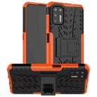 For Motorola Moto G9 Plus Tire Texture Shockproof TPU+PC Protective Case with Holder(Orange) - 1