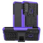 For vivo Y50 Tire Texture Shockproof TPU+PC Protective Case with Holder(Purple) - 1