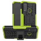 For vivo Y50 Tire Texture Shockproof TPU+PC Protective Case with Holder(Green) - 1