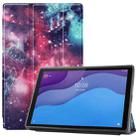 For Lenovo Tab M10 HD 2nd Gen TB-X306 Painted Pattern Horizontal Flip Tablet PC Leather Case with Tri-fold Bracket & Sleep / Wake-up Function(Milky Way Nebula) - 1