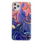 For iPhone 12 Pro Max Marble Abstract Full Cover IMD TPU Shockproof Protective Phone Case(Red Blue) - 1