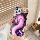 For iPhone 12 Pro Max Marble Abstract Full Cover IMD TPU Shockproof Protective Phone Case(Pink Gold) - 1