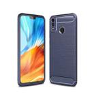 For Huawei Honor 9X Lite Brushed Texture Carbon Fiber TPU Case(Navy Blue) - 1