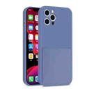 Liquid Silicone Skin Feel Shockproof Protective Case with Card Slot For iPhone 12 Pro Max(Lavender Grey) - 1