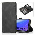 For Xiaomi Mi 10T 5G Retro Magnetic Closing Clasp Horizontal Flip Leather Case with Holder & Card Slots & Photo Frame & Wallet(Black) - 1