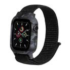 Nylon Wrist Strap Watch Band For Apple Watch Series 7 45mm / 6 & SE & 5 & 4 44mm / 3 & 2 & 1 42mm(Dark Black) - 1