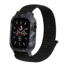 Nylon Wrist Strap Watch Bands For Apple Watch Series 7 41mm / 6 & SE & 5 & 4 40mm / 3 & 2 & 1 38mm(Dark Black) - 1