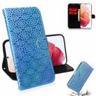 For Samsung Galaxy S21 5G Solid Color Colorful Magnetic Buckle Horizontal Flip PU Leather Case with Holder & Card Slots & Wallet & Lanyard(Sky Blue) - 1