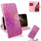 For Samsung Galaxy S21 Ultra 5G Solid Color Colorful Magnetic Buckle Horizontal Flip PU Leather Case with Holder & Card Slots & Wallet & Lanyard(Pink) - 1