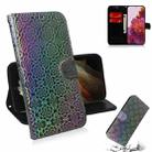 For Samsung Galaxy S21 Ultra 5G Solid Color Colorful Magnetic Buckle Horizontal Flip PU Leather Case with Holder & Card Slots & Wallet & Lanyard(Silver) - 1