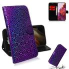 For Samsung Galaxy S21 Ultra 5G Solid Color Colorful Magnetic Buckle Horizontal Flip PU Leather Case with Holder & Card Slots & Wallet & Lanyard(Purple) - 1