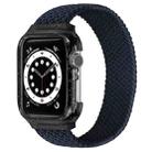 Weave Wrist Strap Watch Bands with Frame For Apple Watch Series  7  45mm / & 6 & SE & 5 & 4 44mm , Length:128mm(Charcoal) - 1