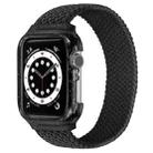 Weave Wrist Strap Watch Bands with Frame For Apple Watch Series 7 45mm / 6 & SE & 5 & 4 44mm / 3 & 2 & 1 42mm, Length:140mm(Black) - 1