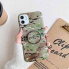 For iPhone 12 mini Shockproof IMD Camouflage TPU Protective Case with Holder (Brown) - 1