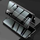 For Samsung Galaxy S20 FE 5G Four-corner Shockproof Anti-peeping Magnetic Metal Frame Double-sided Tempered Glass Case(Black) - 1
