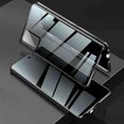 For Samsung Galaxy Note20 Four-corner Shockproof Anti-peeping Magnetic Metal Frame Double-sided Tempered Glass Case(Black) - 1