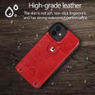 For iPhone 12 mini Shockproof PU Leather + TPU Protective Case with Card Slot & Lanyard (Red) - 4