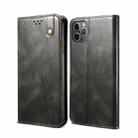 For iPhone 11 Pro Simple Wax Crazy Horse Texture Horizontal Flip Leather Case with Card Slots & Wallet (Dark Green) - 1