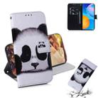 For Huawei P Smart 2021 / Y7a Coloured Drawing Horizontal Flip Leather Case, with Holder & Card Slots & Wallet(Panda) - 1