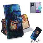 For LG K31 / Aristo 5 Coloured Drawing Horizontal Flip Leather Case, with Holder & Card Slots & Wallet(Oil Painting Owl) - 1