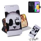 For LG K62 / K52 / Q52 Coloured Drawing Horizontal Flip Leather Case, with Holder & Card Slots & Wallet(Panda) - 1