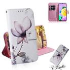For LG K62 / K52 / Q52 Coloured Drawing Horizontal Flip Leather Case, with Holder & Card Slots & Wallet(Magnolia Flower) - 1