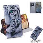 For Nokia 2.4 Coloured Drawing Horizontal Flip Leather Case, with Holder & Card Slots & Wallet(Tiger) - 1