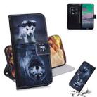 For Nokia 3.4 Coloured Drawing Horizontal Flip Leather Case, with Holder & Card Slots & Wallet(Wolf and Dog) - 1