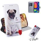 For Samsung Galaxy F41 Coloured Drawing Horizontal Flip Leather Case, with Holder & Card Slots & Wallet(Pug) - 1