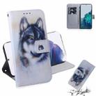 For Samsung Galaxy S21+ 5G Coloured Drawing Horizontal Flip Leather Case, with Holder & Card Slots & Wallet(White Wolf) - 1