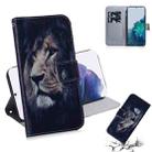 For Samsung Galaxy S21+ 5G Coloured Drawing Horizontal Flip Leather Case, with Holder & Card Slots & Wallet(Lion) - 1