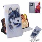 For Samsung Galaxy S21 Ultra 5G Coloured Drawing Horizontal Flip Leather Case, with Holder & Card Slots & Wallet(White Wolf) - 1